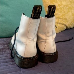 White Doc Marten lace up boots - lightly worn.